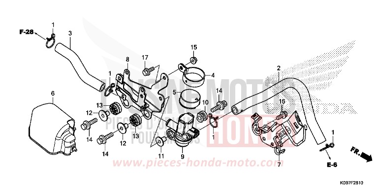 LUFTEINBLASMAGNETVENTIL von Forza 300 MAT PEARL COOL WHITE (NHB44) von 2019